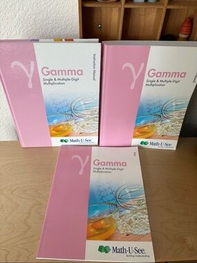 NEW Math-U-See Gamma Multiplication Instruction Manual, Student Workbook + Tests